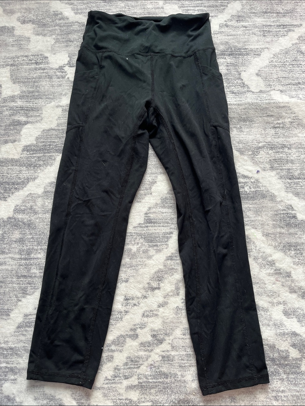 Balance Collection Black High-Waist Leggings with Side Pockets
